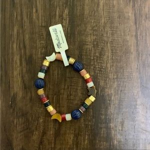 Madewell beaded moon stretch bracelet
